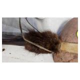 Native American Prehistoric type Stone Tomahawk with Fur and Leather Detail Native American Prehistoric type Stone Tomahawk with Fur and Leather Detail