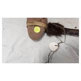 Native American Prehistoric type Stone Tomahawk with Fur and Leather Detail Native American Prehistoric type Stone Tomahawk with Fur and Leather Detail