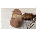 Native American Prehistoric type Stone Tomahawk with Fur and Leather Detail Native American Prehistoric type Stone Tomahawk with Fur and Leather Detail