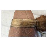 Native American Prehistoric type Stone Tomahawk with Fur and Leather Detail Native American Prehistoric type Stone Tomahawk with Fur and Leather Detail