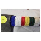 Native American Tomahawk with Real Fur, Beading Detail and Fringes, Beautiful Piece- Native American Tomahawk with Real Fur, Beading Detail and Fringes, Beautiful Piece-