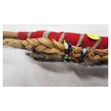 Native American Style Bow & Quiver, Feathers, Leather, Bead, Very Unique Piece Native American Style Bow & Quiver, Feathers, Leather, Bead, Very Unique Piece