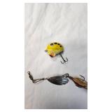 South Bend Yellow black Dots FinDIngo and G.M Skinner Lure