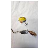 South Bend Yellow black Dots FinDIngo and G.M Skinner Lure