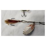 South Bend Yellow black Dots FinDIngo and G.M Skinner Lure