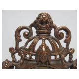 Working Ornate Metal Neoclassical Mantel Clock