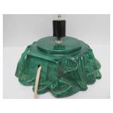 Working Vintage Ceramic Lighted Christmas Tree w/Set of Glasses