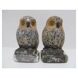 Set of Vintage Mid Century Knowledge Owl Bookends
