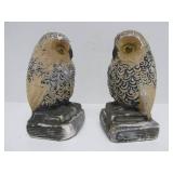 Set of Vintage Mid Century Knowledge Owl Bookends