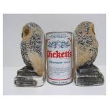 Set of Vintage Mid Century Knowledge Owl Bookends