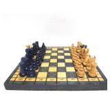 Nice Design Vintage Wooden Portable Chess Set w/Chess Clock