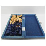 Nice Design Vintage Wooden Portable Chess Set w/Chess Clock