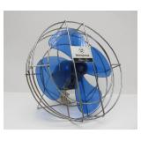 Very Cool Working Vintage Westinghouse Blue Acrylic & Chrome Fan