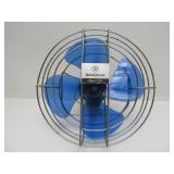 Very Cool Working Vintage Westinghouse Blue Acrylic & Chrome Fan