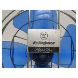 Very Cool Working Vintage Westinghouse Blue Acrylic & Chrome Fan