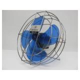 Very Cool Working Vintage Westinghouse Blue Acrylic & Chrome Fan