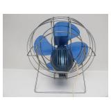 Very Cool Working Vintage Westinghouse Blue Acrylic & Chrome Fan
