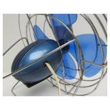 Very Cool Working Vintage Westinghouse Blue Acrylic & Chrome Fan