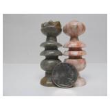 Nice Vintage Carved Onyx Chess Set - 14" Board