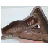 Signed Vintage Cast Iron Fox Door Stop