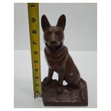 Signed Vintage Cast Iron Fox Door Stop
