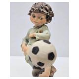 Vintage Italian Giuseppe Armani Soccer Player Sculpture