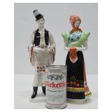 Excellent Large Hungarian Porcelain Figures - Hollohaza
