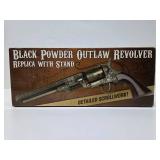 Nice Black Powder Replica Revolver w/Box & Stand