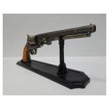Nice Black Powder Replica Revolver w/Box & Stand