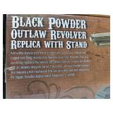 Nice Black Powder Replica Revolver w/Box & Stand