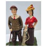 Large Antique Style Victorian Golf Couple Doorstop