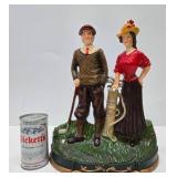 Large Antique Style Victorian Golf Couple Doorstop
