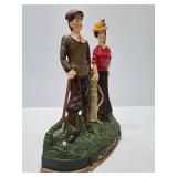 Large Antique Style Victorian Golf Couple Doorstop