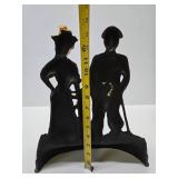 Large Antique Style Victorian Golf Couple Doorstop