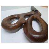 HUGE Oversized Wooden Pair of Scissors - 34" Long!