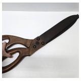 HUGE Oversized Wooden Pair of Scissors - 34" Long!
