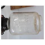 2 Antique Cast Iron Hand Crank Grinders - Coffee etc