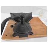 2 Antique Cast Iron Hand Crank Grinders - Coffee etc
