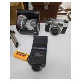 Estate Lot of Vintage Cameras Accessories & Cases