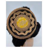 Vintage Oriental Tibetan Ladies Hat w/Fur Trim