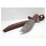 Old Vintage Schrade-Walden "Bowie Hunter" Hunting Knife w/Sheath