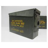 Lot of 7 Vintage Steel US Military Ammo Crates