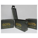 Lot of 7 Vintage Steel US Military Ammo Crates