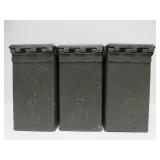 Lot of 7 Vintage Steel US Military Ammo Crates