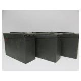 Lot of 7 Vintage Steel US Military Ammo Crates
