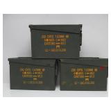 Lot of 7 Vintage Steel US Military Ammo Crates