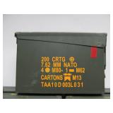 Lot of 7 Orig Vintage US Military Steel Ammo Crates #1