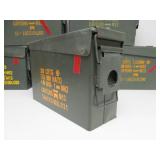 Lot of 7 Orig Vintage US Military Steel Ammo Crates #1