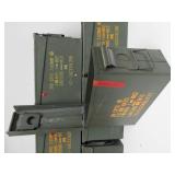 Lot of 7 Orig Vintage US Military Steel Ammo Crates #1