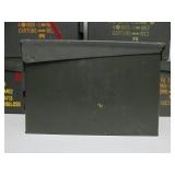 Lot of 7 Orig Vintage US Military Steel Ammo Crates #1